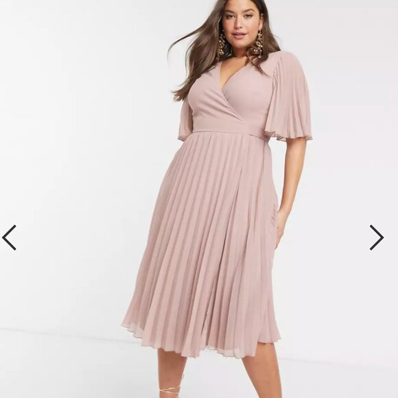 ASOS Curve Mauve Midi Dress - Picture 6 of 6